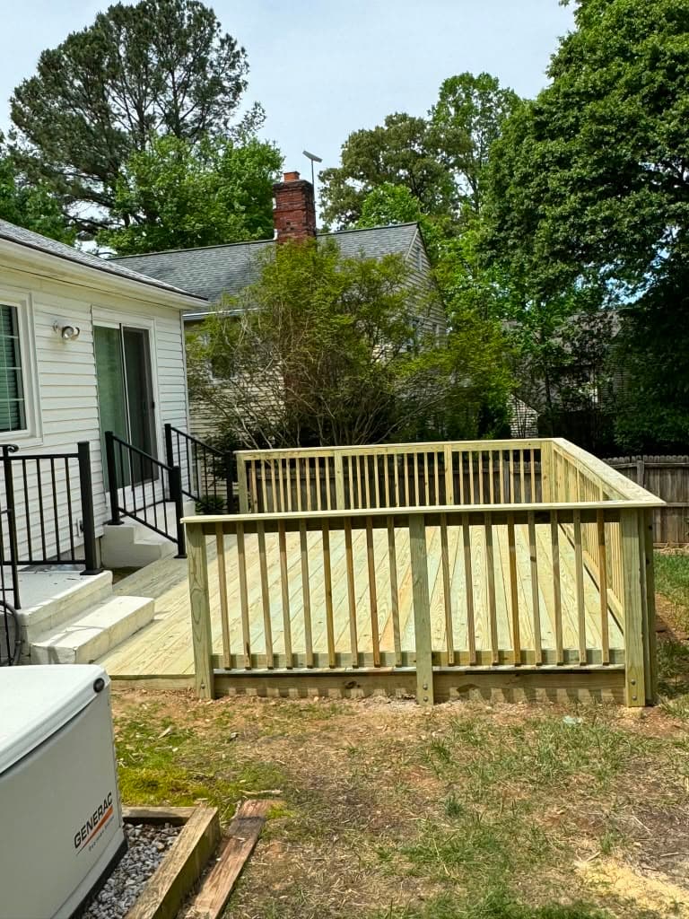 Backyard deck, finished