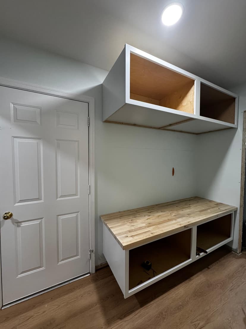 Built-in cabinetry, in progress