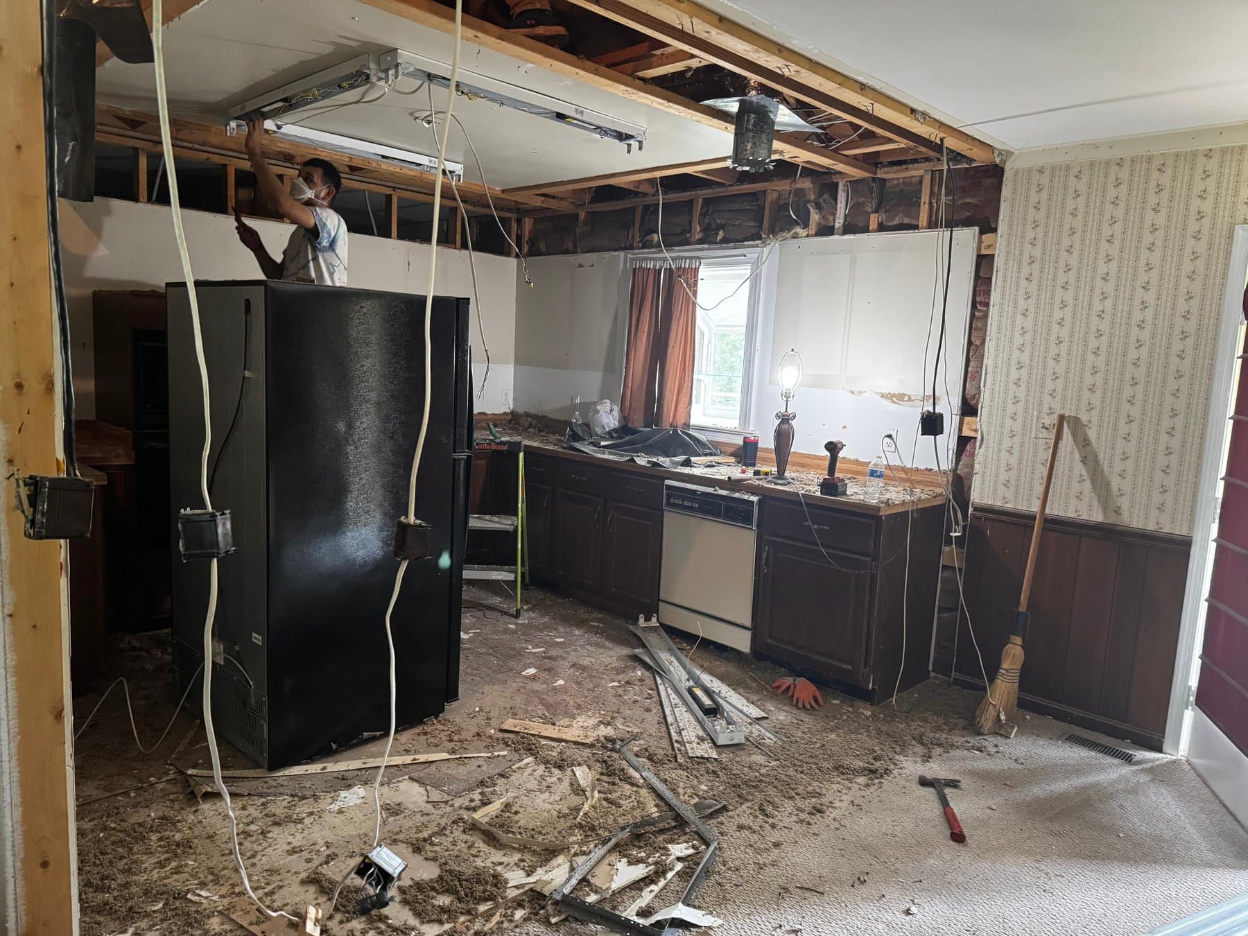 Kitchen before remodel, demolition stage