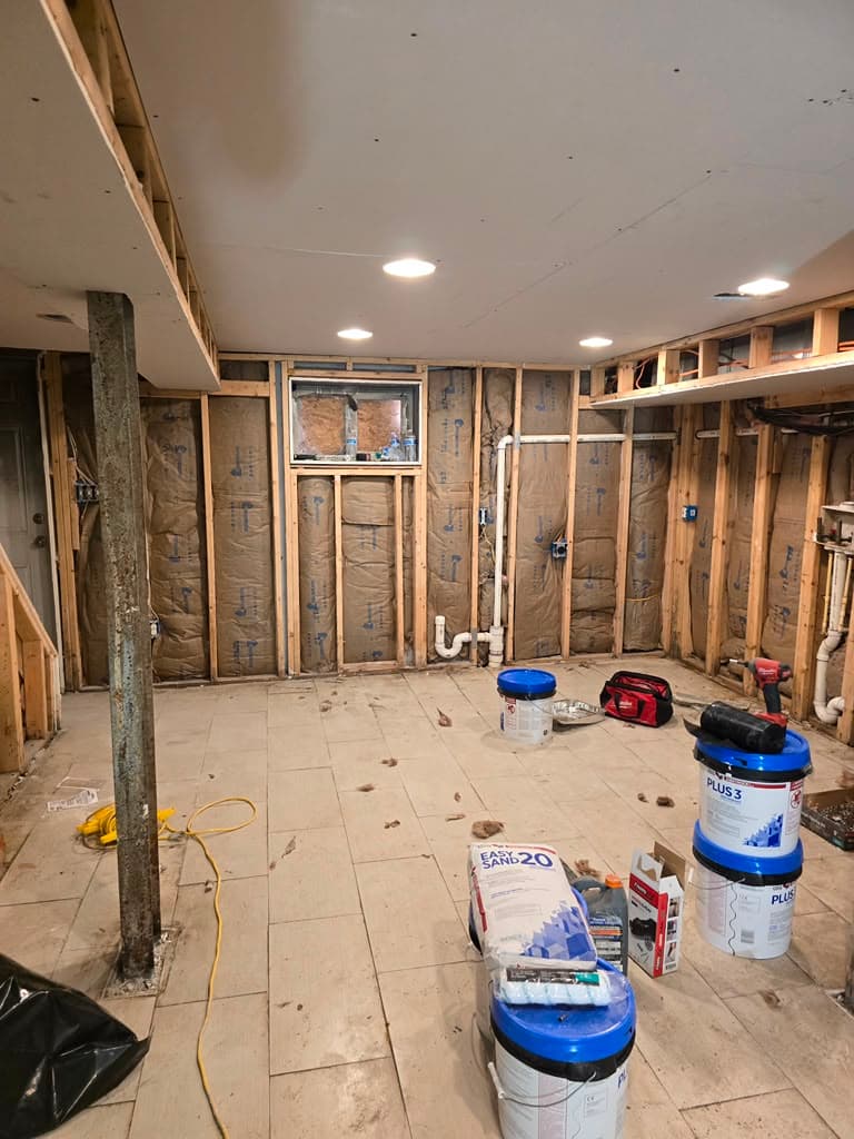 Kitchen remodel, rough-in stage